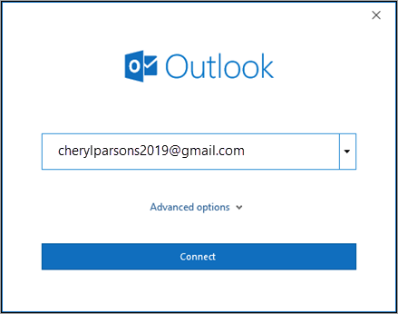 Connecting Gmail to Outlook