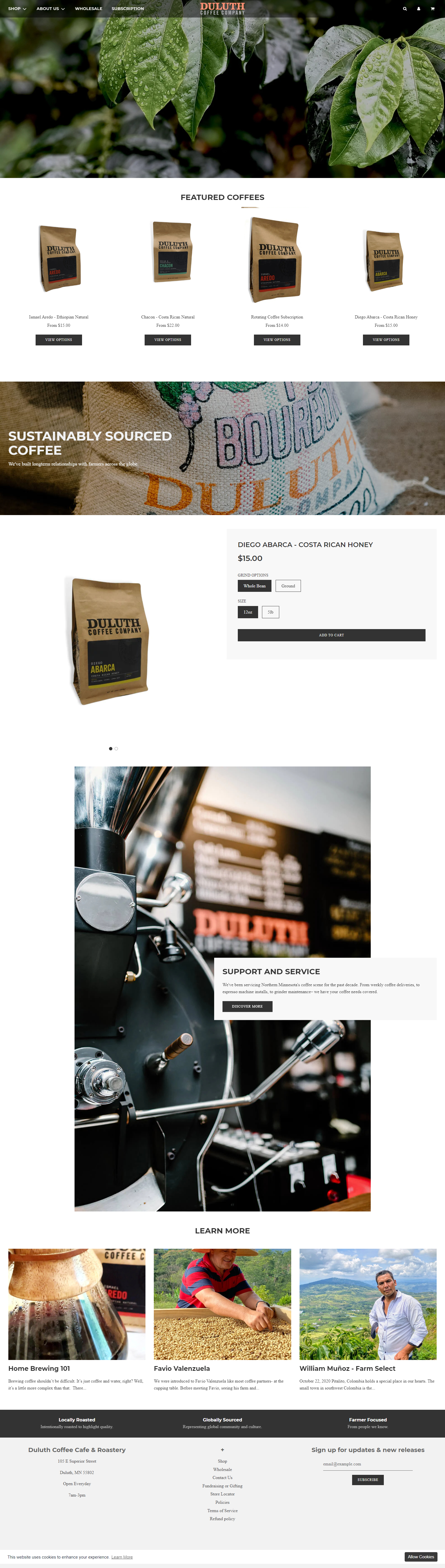 Duluth Coffee Company - Desktop