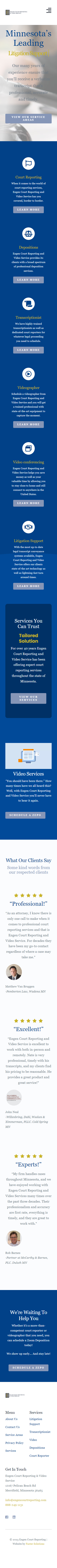 Engen Court Reporting - Mobile