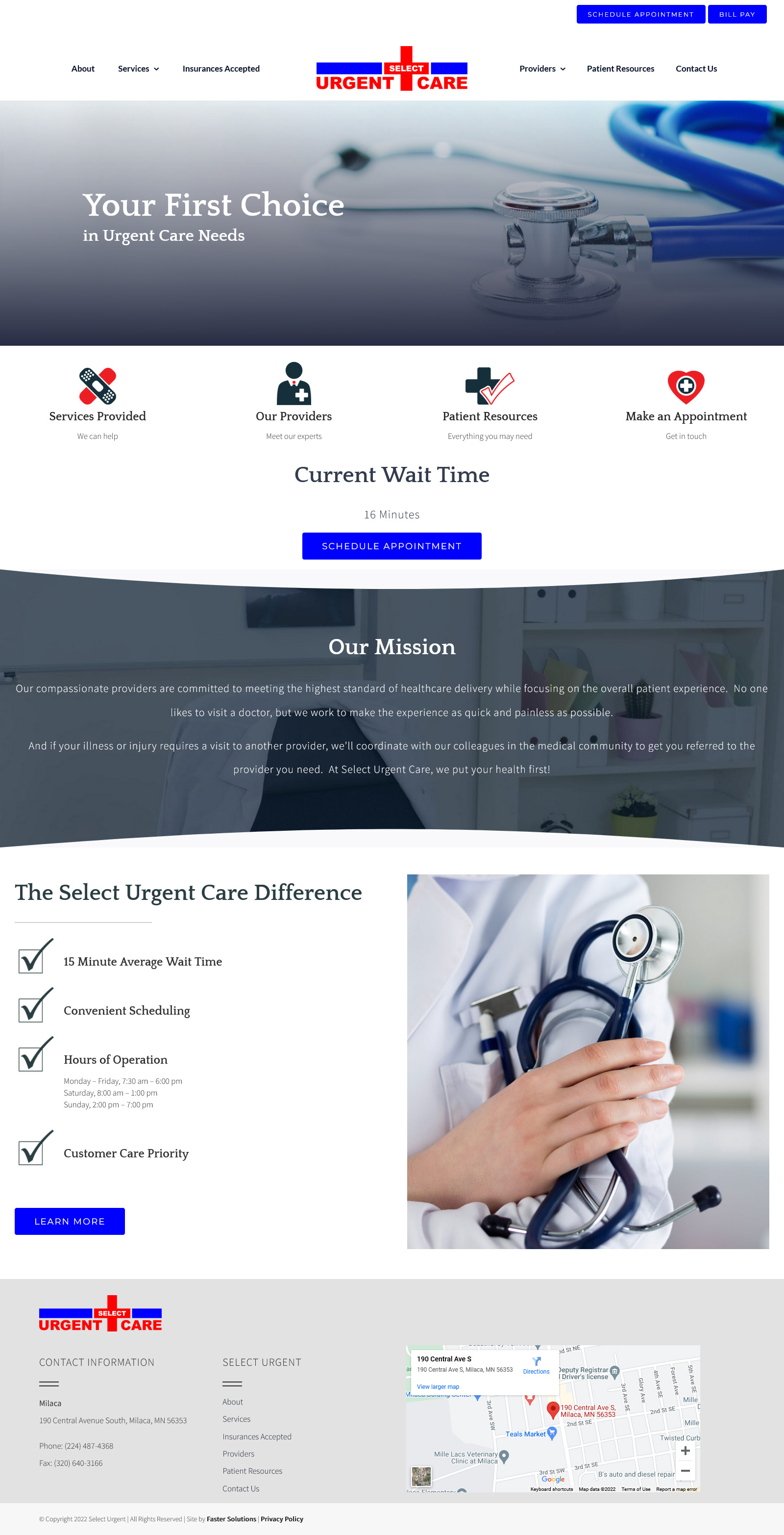 Select Urgent Care - Desktop