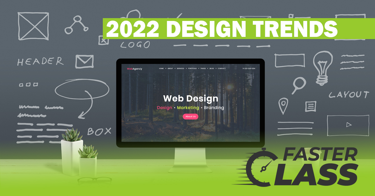 2022 design trends on a computer