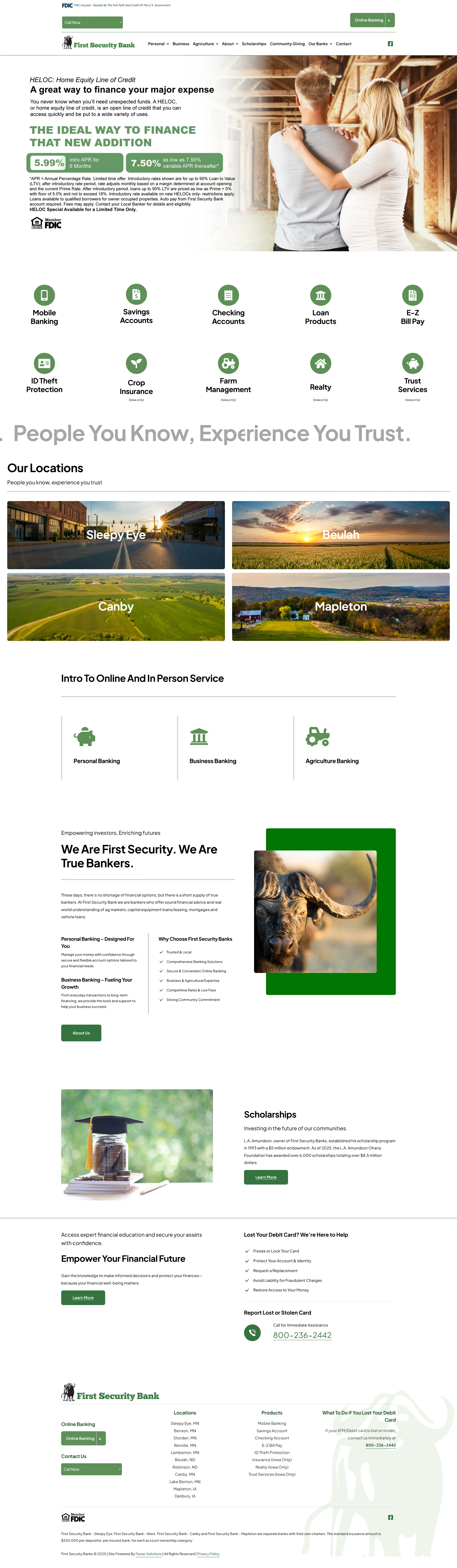 First Security Banks - Desktop